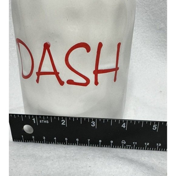 “Dash” White Ceramic Red Lid Canister Unbranded - Picture 7 of 7